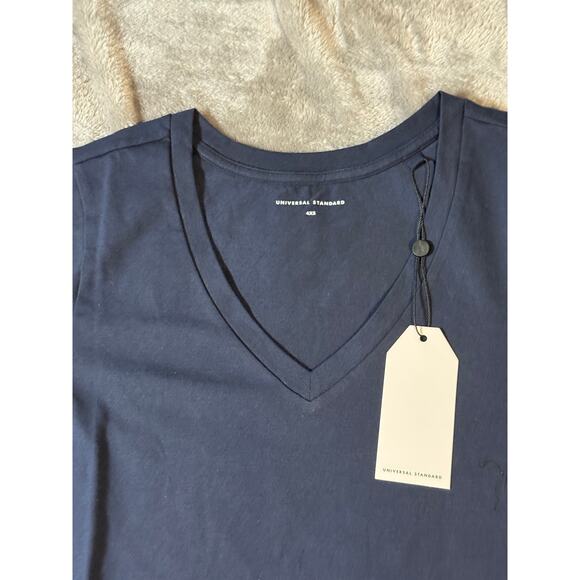 NWT Universal Standard Size 4XS (00-0) TESINO Navy Blue V-Neck Shirt Dress - Picture 4 of 8
